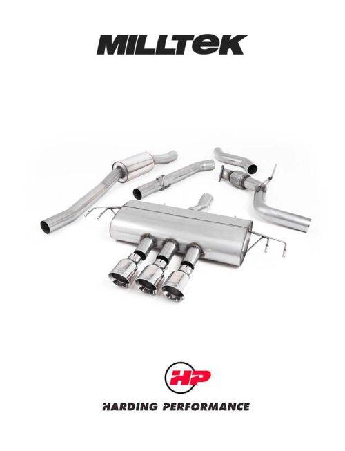 MILLTEK Cat-back – Honda Civic (FK8) Type-R - Part-resonated / Road+ - Polished