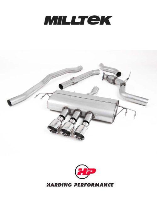 MILLTEK Cat-back – Honda Civic (FK8) Type-R - Non-resonated - Polished