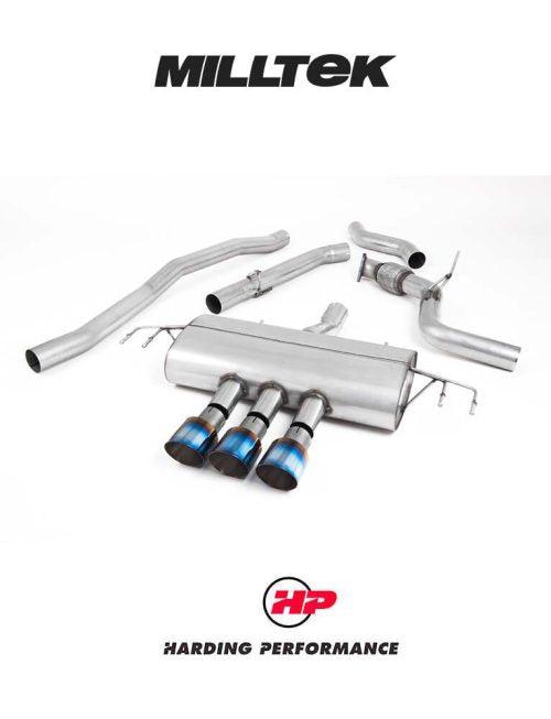 MILLTEK Cat-back – Honda Civic (FK8) Type-R - Non-resonated - Burnt Titanium