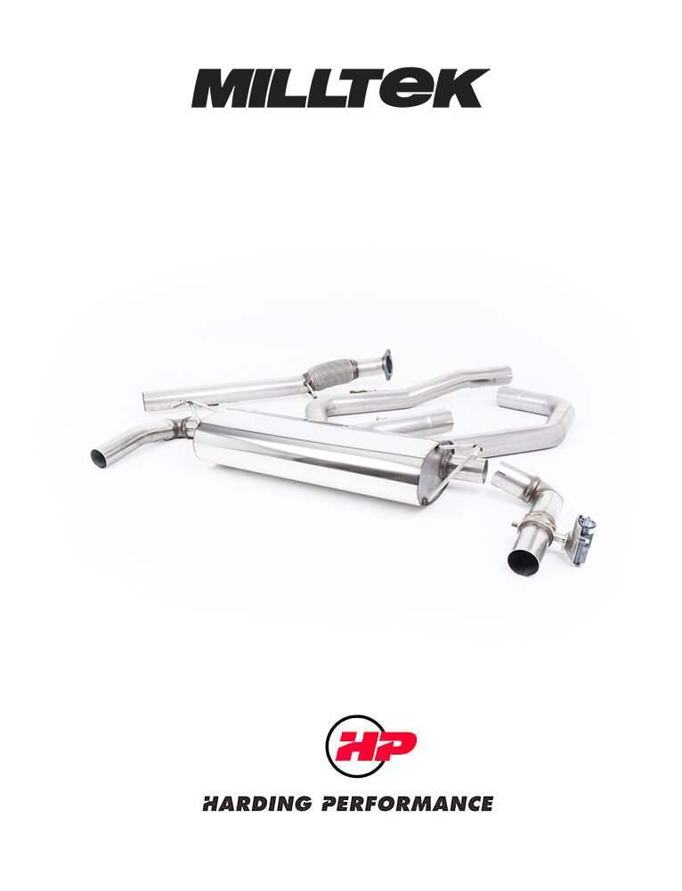 MILLTEK Cat Back – i30 N Performance Fastback - Resonated - Polished GT-115 Trims