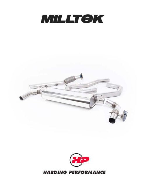 MILLTEK Cat-back – Hyundai i30 N Performance Fastback - Non-resonated - Burnt Titanium GT-115 Trims