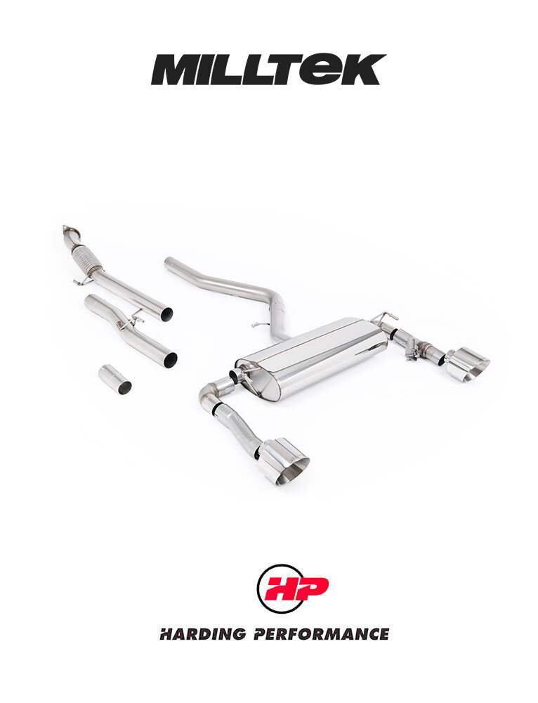 MILLTEK Cat-back – Hyundai Kona N - Non-resonated - GT-139 Polished Trims