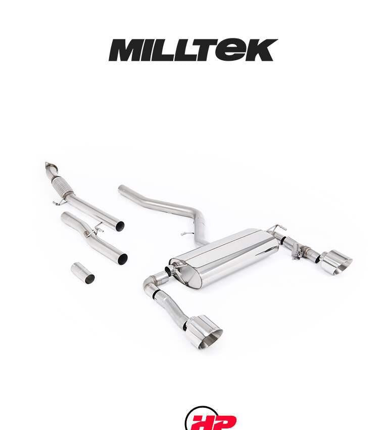 MILLTEK Cat-back – Hyundai Kona N - Resonated - GT-139 Polished Trims