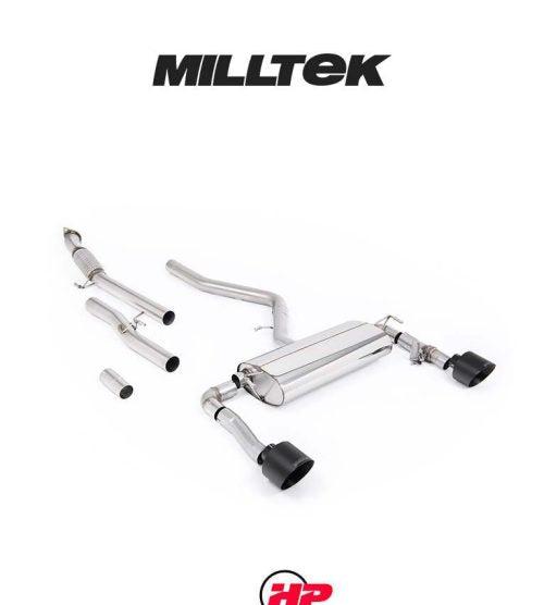MILLTEK Cat-back – Hyundai Kona N - Non-resonated - GT-139 Cerakote Black Trims