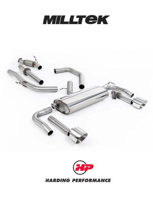 MILLTEK Cat-back – Hyundai i30 N Premium Sedan - Resonated - GT-139 Polished Trims