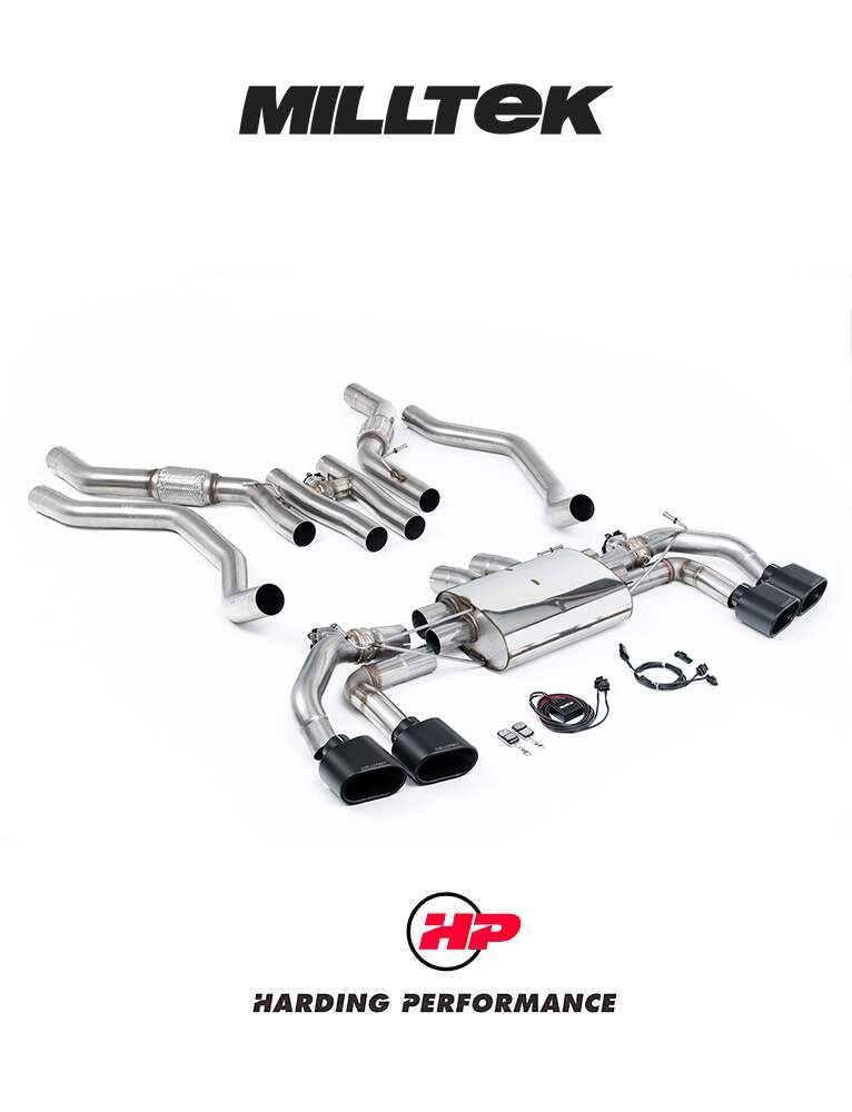 MILLTEK Cat-back Range Rover Sport P530 L461 4.4 Twin Turbo V8 - Polsihed Oval Tips