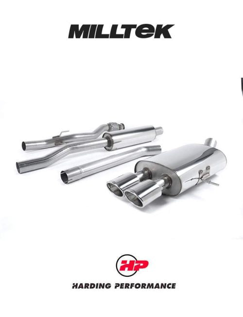 MILLTEK Cat Back Mini R56 Cooper S Twin - Resonated - Twin Oval Tailpipes
