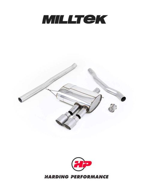 MILLTEK Non-resonated Cat-back – Mini F56 Cooper S/JCW - Titanium