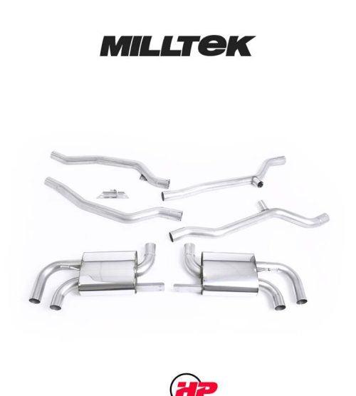 MILLTEK Cat Back Porsche Cayenne 958 Turbo OEM Look - Non-resonated / Race