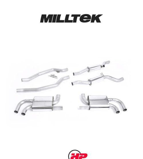 MILLTEK Cat Back Porsche Cayenne 958 Turbo OEM Look - Resonated