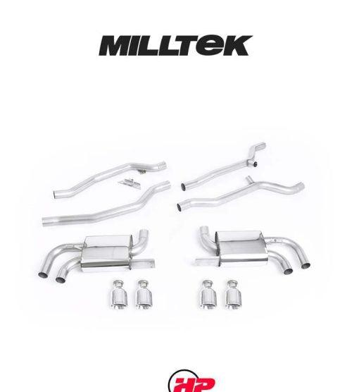 MILLTEK Cat Back Porsche Cayenne 958 Turbo Cup Style - Non-resonated / Race