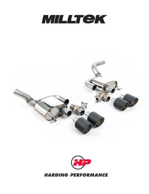 MILLTEK Valved Rear Silencers Porsche Macan 2.9 V6 GTS & Turbo (Facelift Models only) - Carbon JET-115 Trims