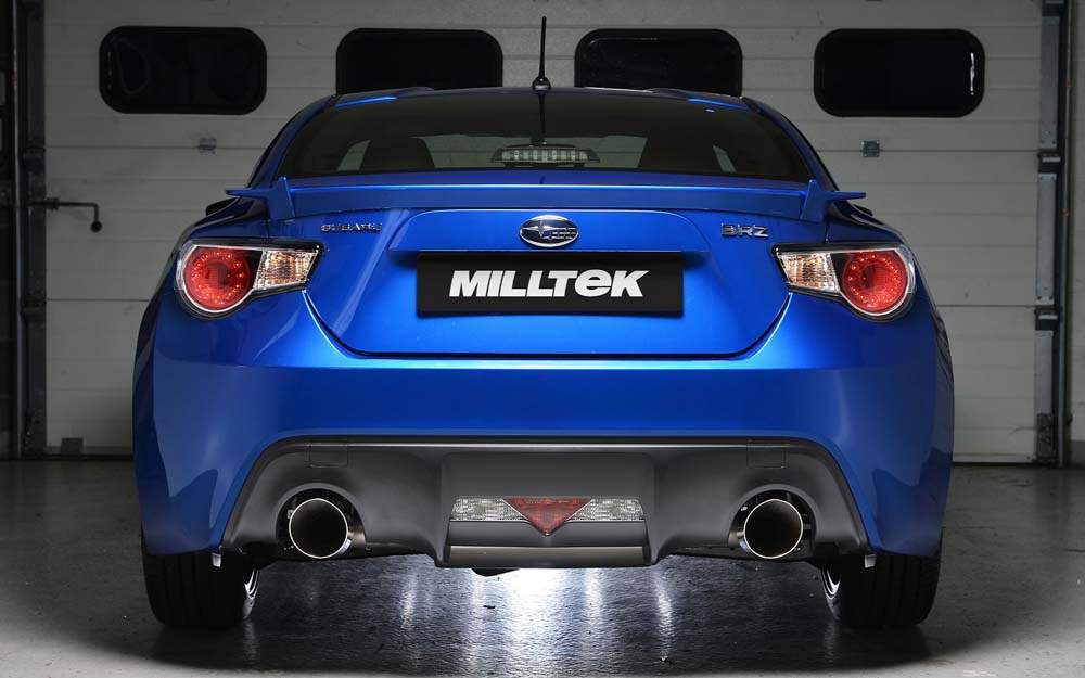 MILLTEK Secondary Cat-back – Toyota 86/Subaru BRZ 2.0/2.4 - Resonated (quieter) - Brushed Titanium