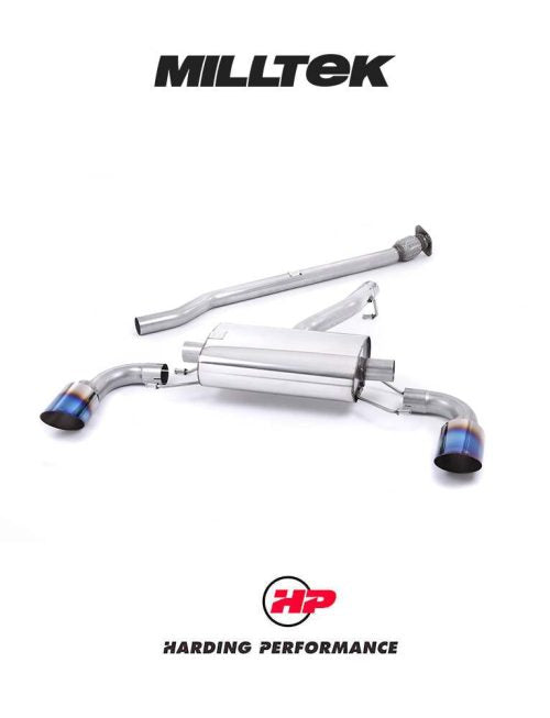 MILLTEK Secondary Cat-back – Toyota 86/Subaru BRZ 2.0/2.4 - Non-resonated (louder) - Burnt Titanium