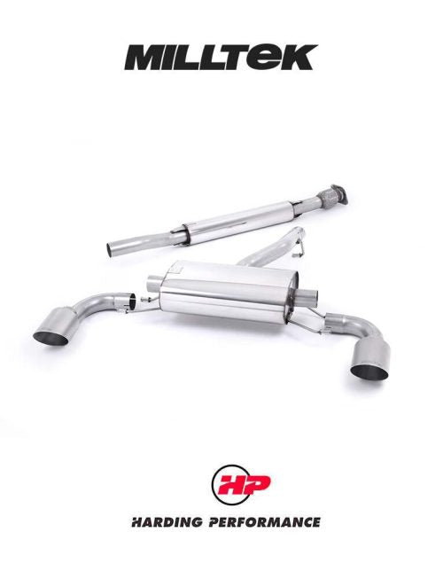 MILLTEK Secondary Cat-back – Toyota 86/Subaru BRZ 2.0/2.4 - Resonated (quieter) - Burnt Titanium