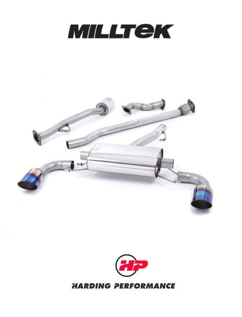 MILLTEK Primary Cat-back – Toyota 86/Subaru BRZ - Non-resonated (louder) - Burnt Titanium