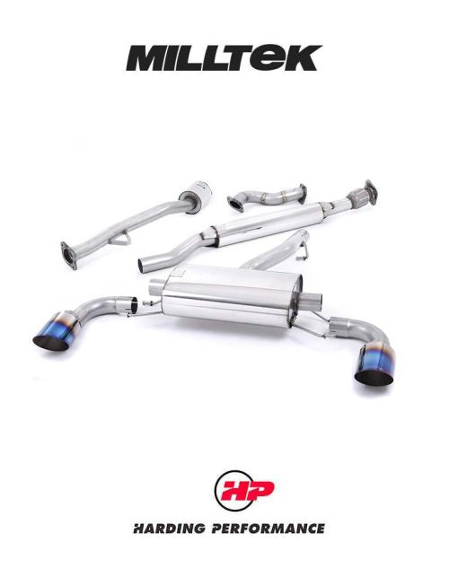 MILLTEK Primary Cat-back – Toyota 86/Subaru BRZ - Resonated (quieter) - Burnt Titanium