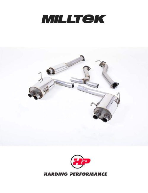 MILLTEK Cat-back – Subaru Impreza WRX STi 2014-2021 - Non-Resonated - Burnt Titanium GT-100 Tips