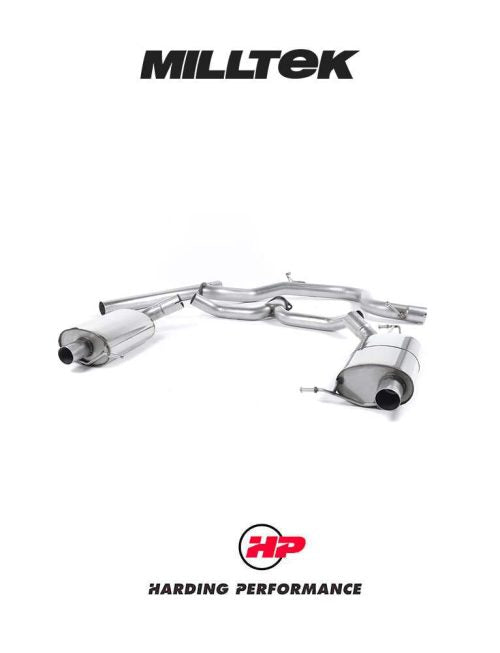 MILLTEK Cat-back – Skoda Octavia vRS 2.0 TSI - Non-resonated (louder)