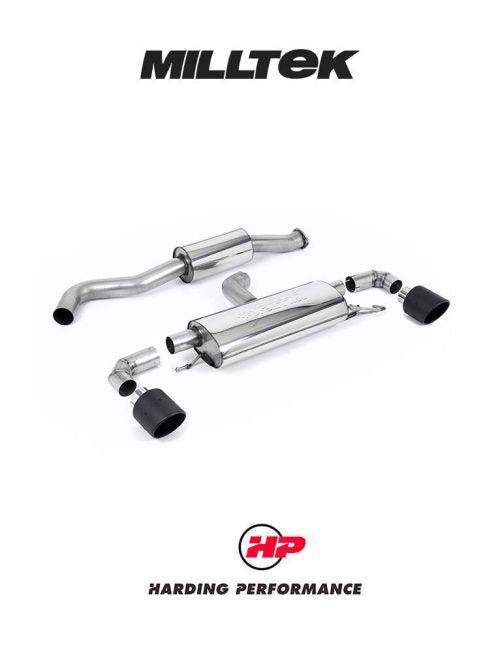 MILLTEK Particulate Filter-back OPF/GPF Back System Toyota Yaris Gen 1 GR 1.6T - Resonated - Jet-115 Carbon Trims