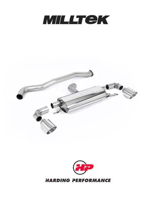 MILLTEK Particulate Filter-back OPF/GPF Back System Toyota Yaris Gen 1 GR 1.6T - Non-Resonated - GT-115 Polished Trims