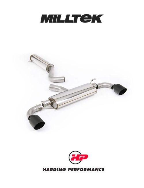 MILLTEK Particulate Filter-back OPF/GPF Back System Toyota Yaris Gen 2 GR 1.6T - Resonated - GT-115 Cerakote Black Trims