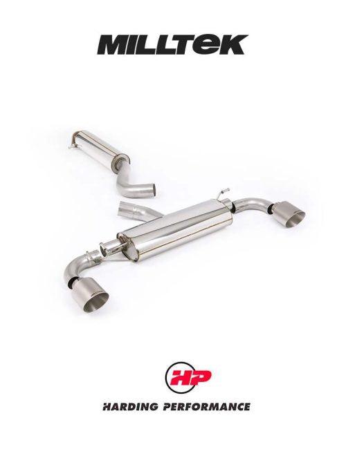 MILLTEK Particulate Filter-back OPF/GPF Back System Toyota Yaris Gen 2 GR 1.6T - Resonated - GT-115 Titanium Trims