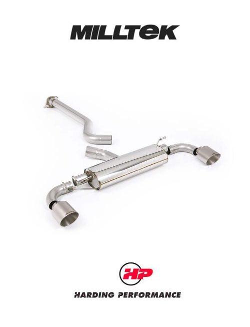 MILLTEK Particulate Filter-back OPF/GPF Back System Toyota Yaris Gen 2 GR 1.6T - Non-Resonated - GT-115 Titanium Trims