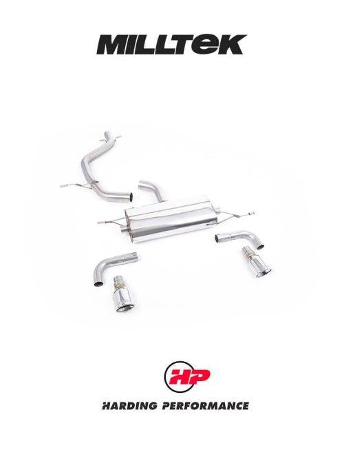 MILLTEK Cat-back – VW Golf Mk6 GTI - Non-resonated - Polished - 100mm JET