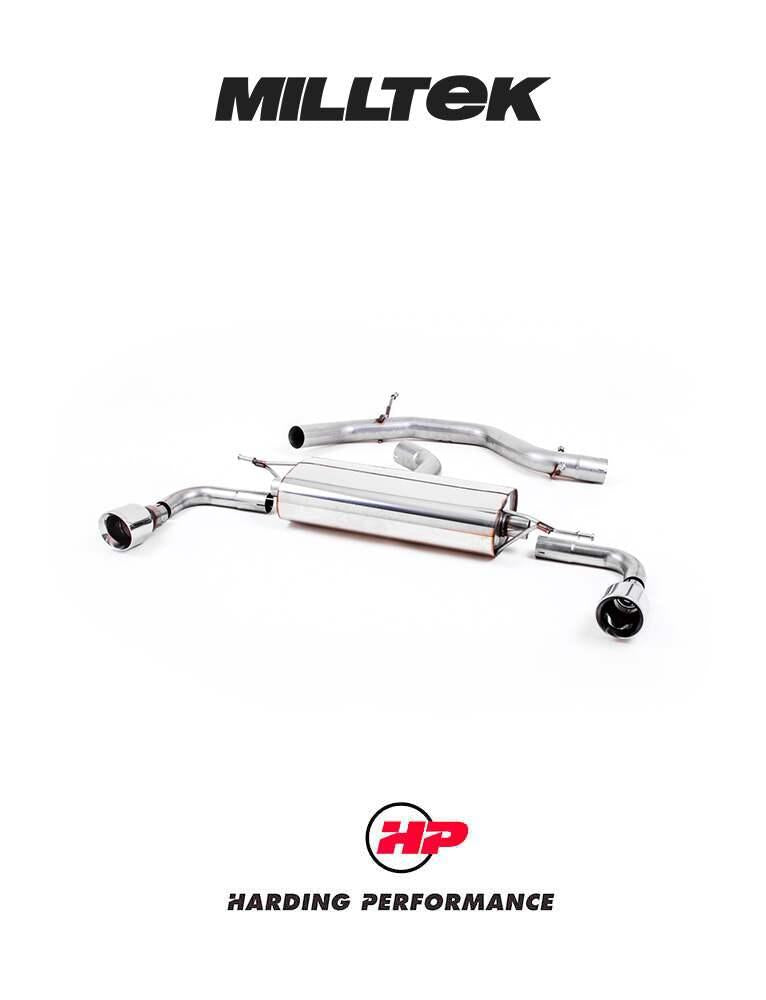MILLTEK Cat-back – VW Golf Mk6 GTI - Resonated - Polished - 90mm JET