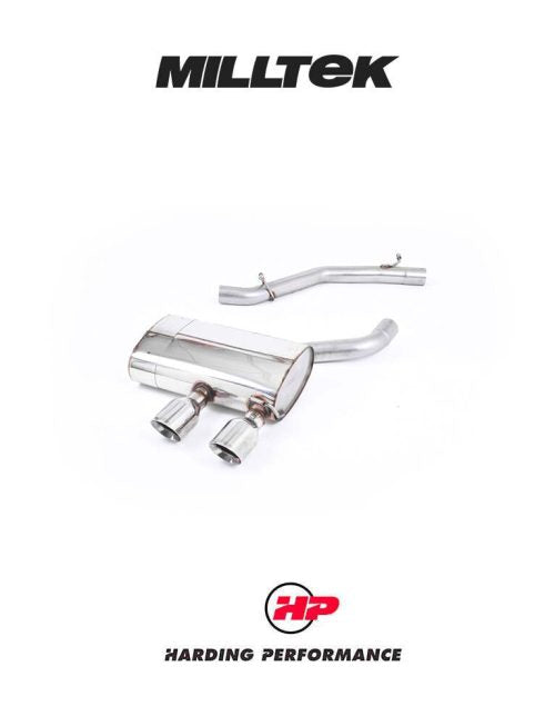 MILLTEK Cat-back – VW Golf MK5 R32 3.2 V6 - Non-resonated (louder) - Polished Trims