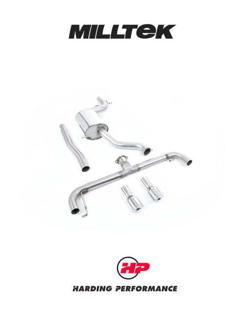 MILLTEK Cat Back VW Scirocco R - Non-Resonated - Polished Round Tips