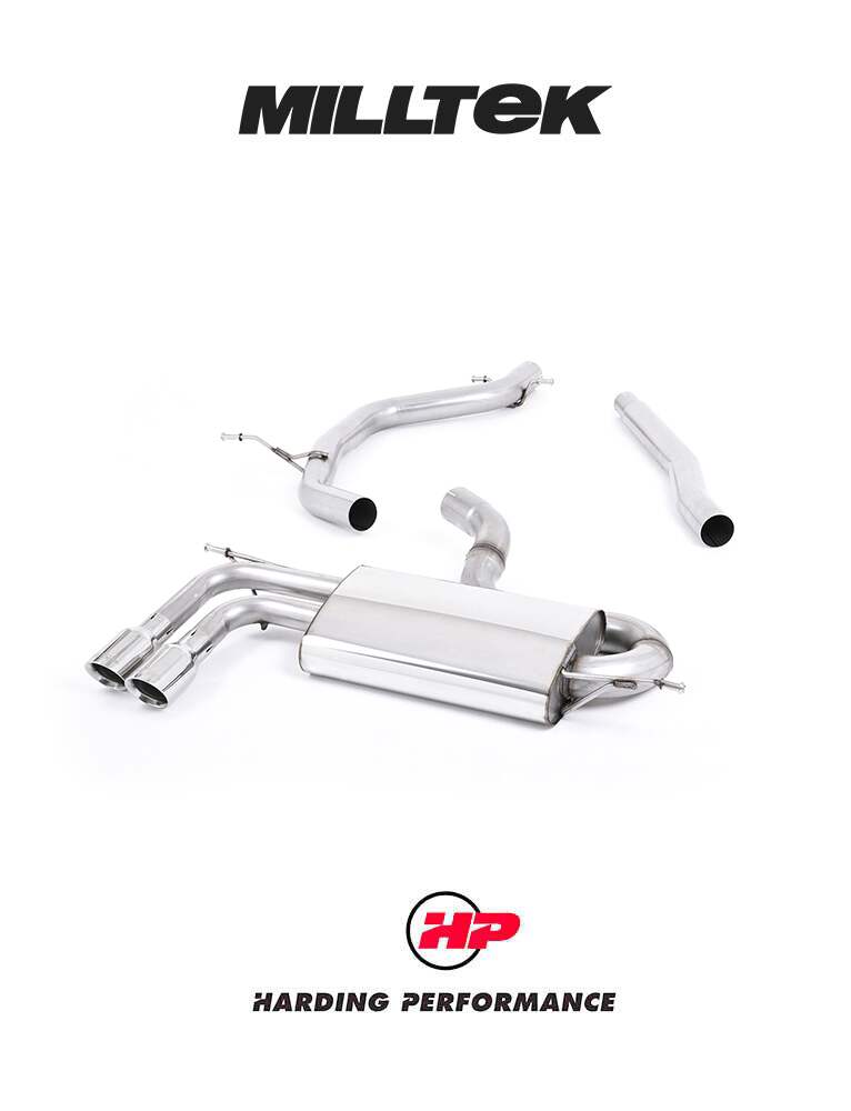 MILLTEK Cat-back – Audi A3 1.8 TSI 2WD 3-Door - Resonated (quieter)