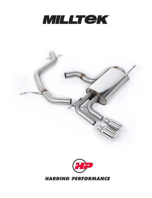 MILLTEK Cat-back – VW Golf Mk5 GTI Pirelli - Non-resonated - Polished
