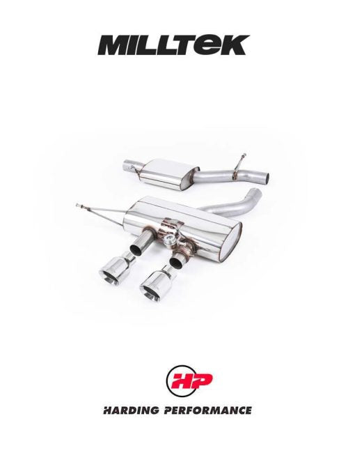MILLTEK Cat-back 2.75″ Valved System – VW Golf MK6 R - Resonated (quieter) - Polished Tips
