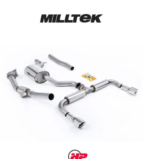 MILLTEK Turbo-back – VW Golf Mk6 GTI 2.0 TSI - De-cat - Resonated - Polished Round Tips