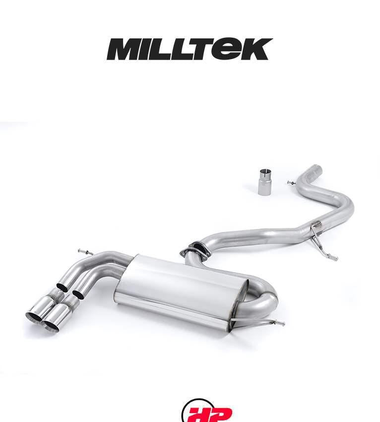 MILLTEK Cat Back VW Golf Mk5 GTI 2.0T With Smaller Volume Rear Silencer - Resonated
