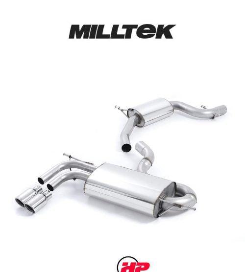 MILLTEK Cat Back VW Golf Mk5 GTI 2.0T With Smaller Volume Rear Silencer - Resonated