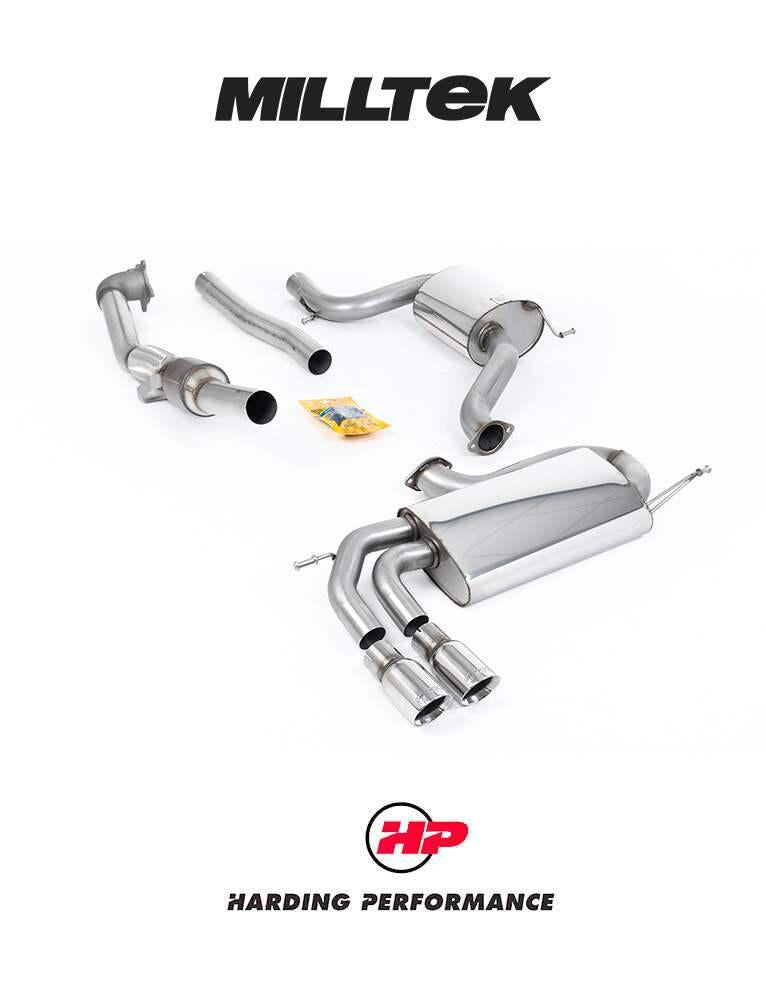 MILLTEK 3-inch Turbo-back – VW Golf Mk5 GTI 2.0T - Non-resonated - Cerakote Black