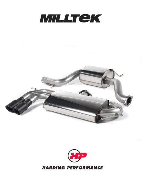 MILLTEK 3-inch Cat-back – VW Golf Mk5 GTI 2.0T - Resonated - Cerakote Black