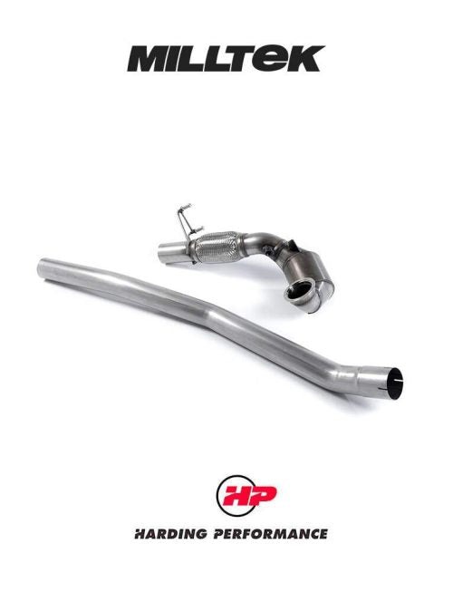 MILLTEK VW Golf MK7 GTI Downpipe - 200 Cell Cat (EC-Approved) - Milltek 3" Cat Back