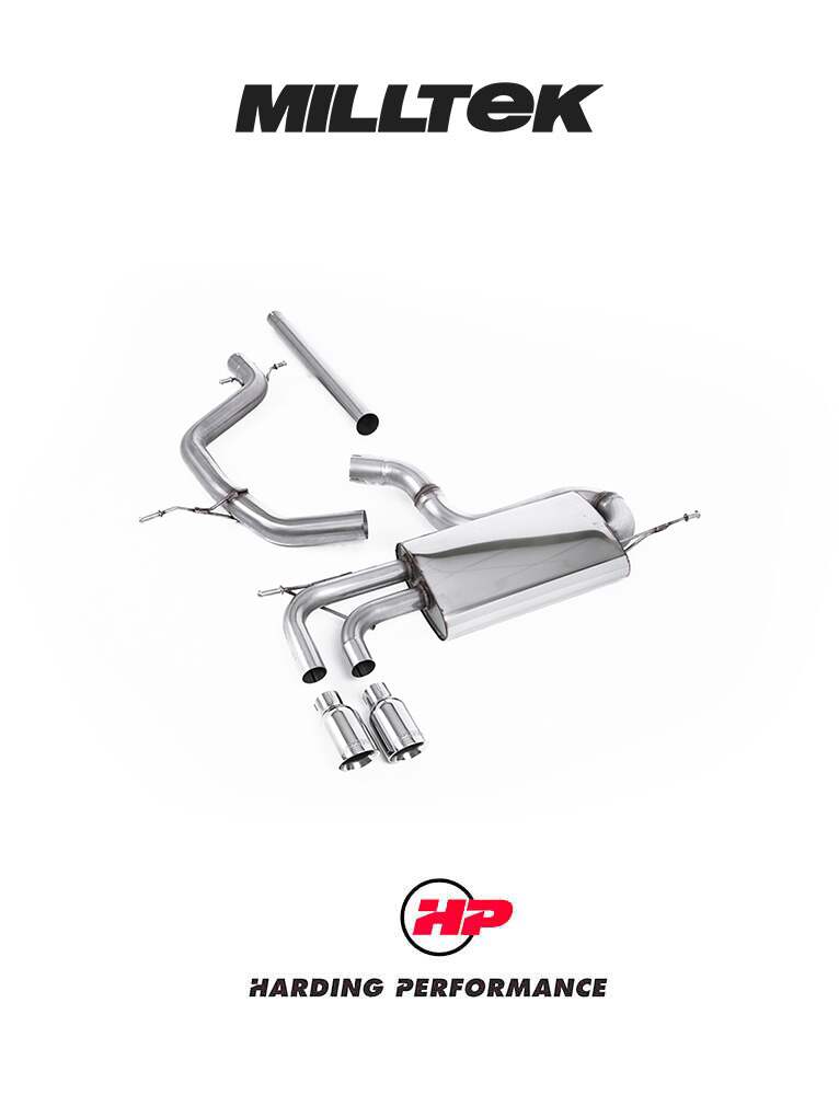MILLTEK Non-resonated Cat-back – VW Golf Mk5 2.0 TDI - Polished
