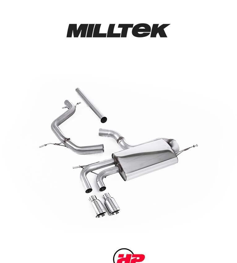 MILLTEK Non-resonated Cat-back – VW Golf Mk5 2.0 TDI - Cerakote Black