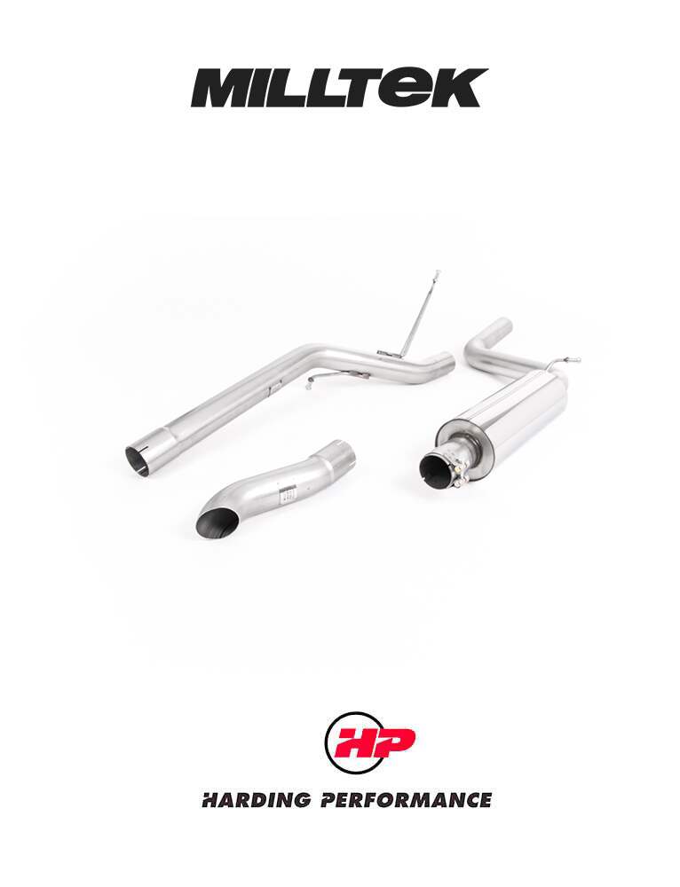 MILLTEK Particulate Filter Back VW Caddy 2.0 TDI - Non-resonated / Race