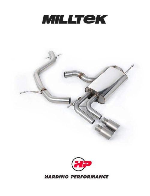 MILLTEK Cat-back – VW Golf Mk5 GTI Pirelli - Non-resonated - Titanium