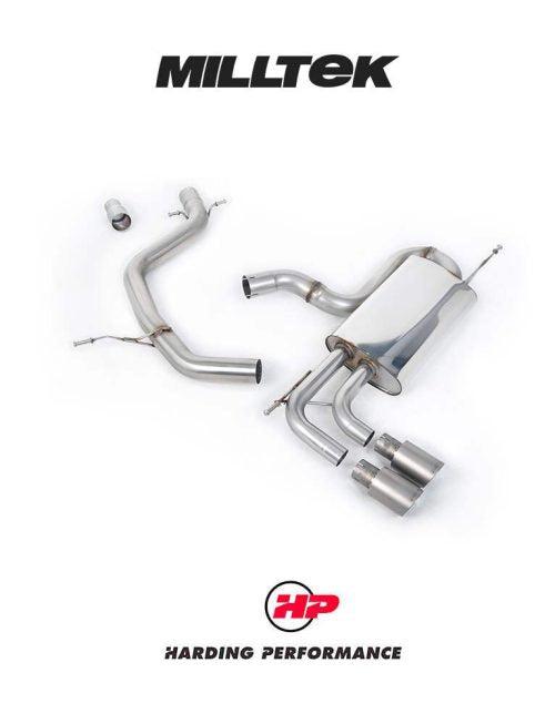 MILLTEK Cat-back – VW Golf Mk6 GT 1.4 TSI - Non-resonated - Titanium