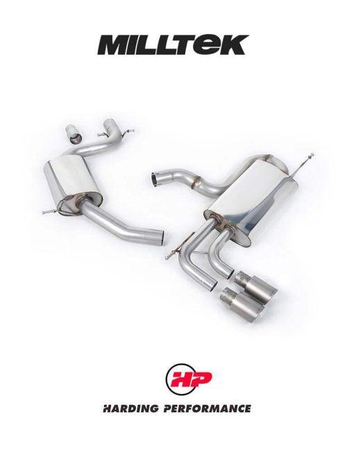MILLTEK Cat-back – VW Golf Mk6 GT 1.4 TSI - Resonated - Titanium