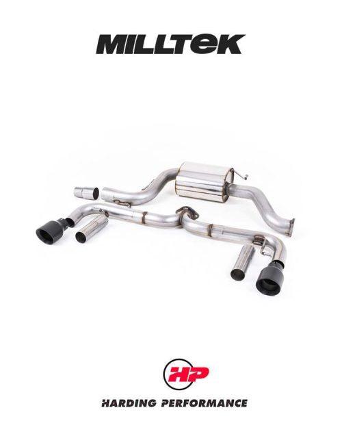 MILLTEK Cat-back – VW Beetle 2.0 TSI - Non-resonated - Cerakote Black