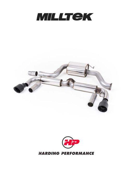 MILLTEK Cat-back – VW Beetle 2.0 TSI - Resonated - Cerakote Black