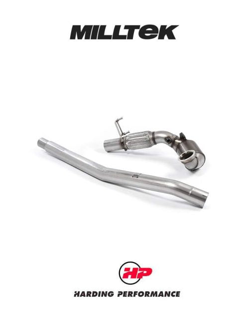 MILLTEK VW Golf MK7 GTI Downpipe - 200 Cell Race Cat - OE Cat Back